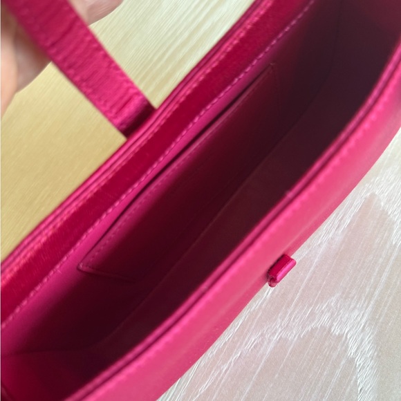 NEW YSL Saint Laurent Le 5 a 7 Pink Satin Mini Hobo Bag - Picture 4 of 6